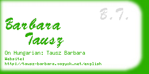 barbara tausz business card